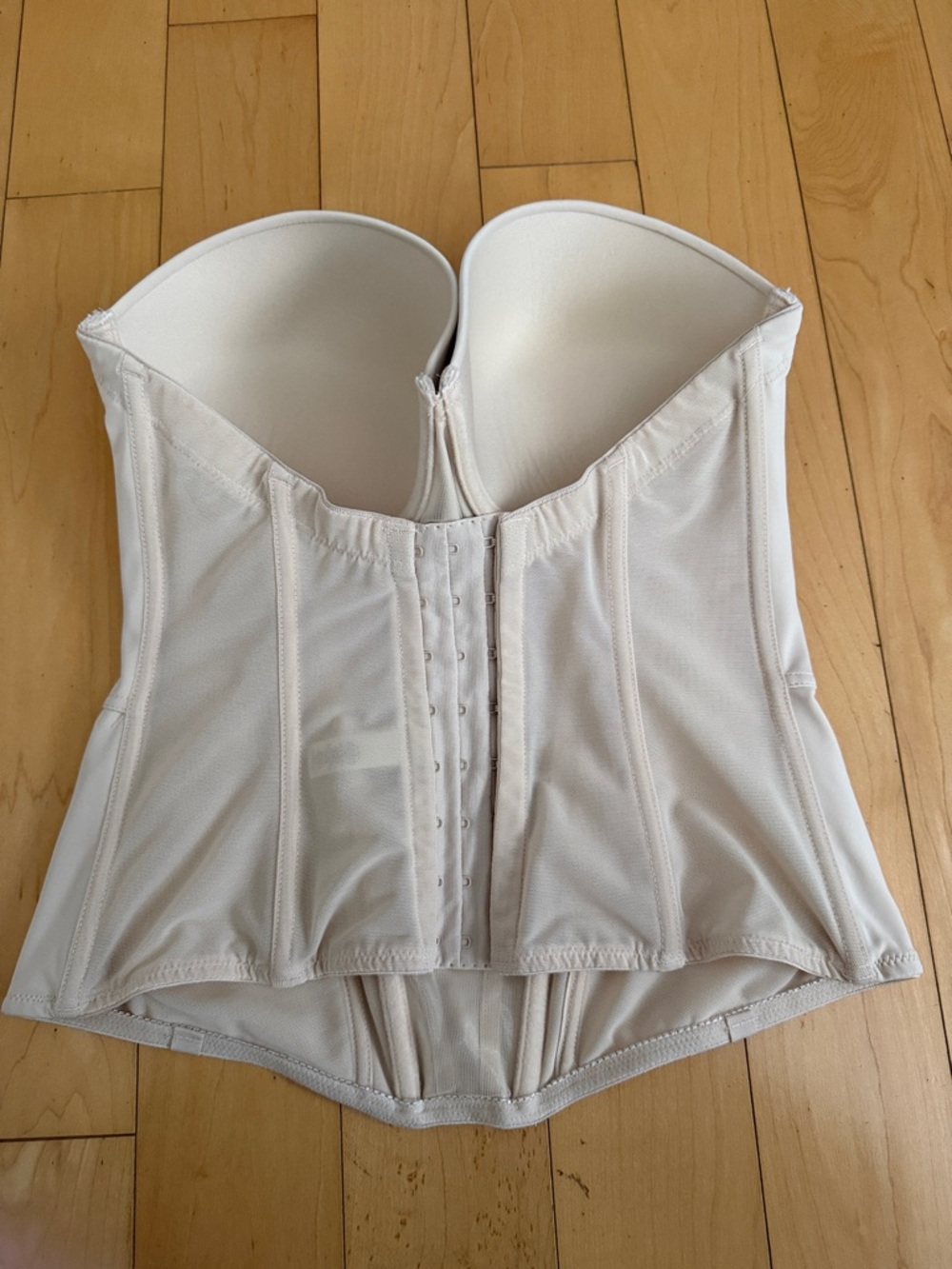 Felina Woman’s Strapless Longline Bustier Bra in Cream - Picture 3 of 5
